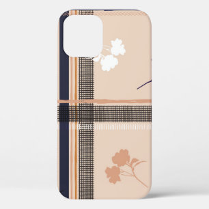 Pastel Spring Branch: Chequered Vintage Grid iPhone 12 Case