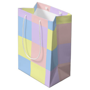 Pastel Spring Checkers Medium Gift Bag
