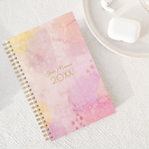 Pastel Spring Colours Abstract Art Planner