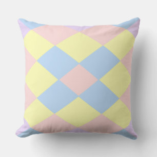 Pastel Spring Colours Argyle Cushion