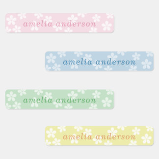 Pastel Spring Floral Custom Waterproof Name