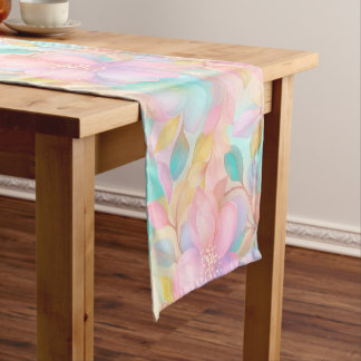 Pastel spring floral pattern 04 short table runner