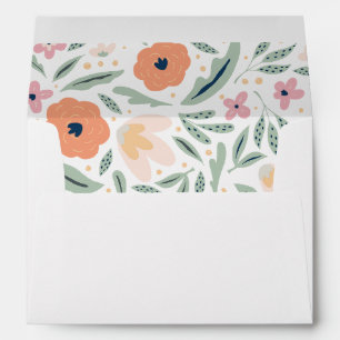 Pastel Spring Floral Pattern Envelope