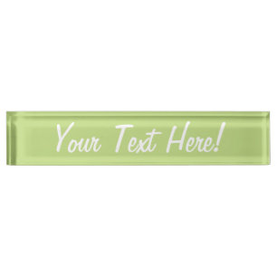 Pastel Spring Green Colour Decor Ready to Customis Nameplate
