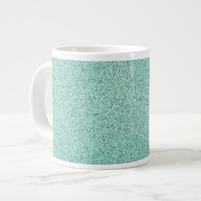 Pastel Spring Green Concrete Texture Large Coffee Mug (Front Left)