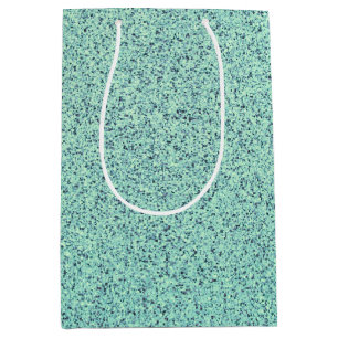 Pastel Spring Green Concrete Texture Medium Gift Bag