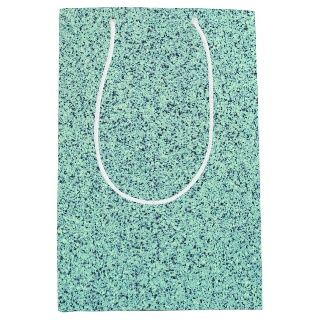 Pastel Spring Green Concrete Texture Medium Gift Bag (Front)