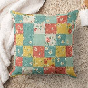 Pastel Spring Rose Pattern Cushion