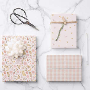 Pastel Spring Wildflower Wrapping Paper Sheet