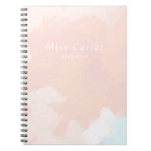 Pastel Springtime with Name and Year Details Notebook