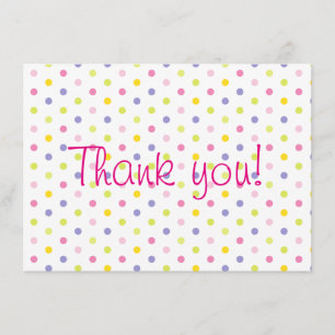 Pastel Sprinkle Polka Dot Baby Shower Thank You Card