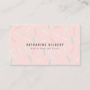 Pastel Sprinkles Pink Mummy Business Card