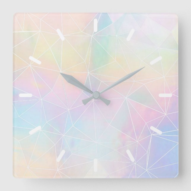 pastel square wall clock (Front)