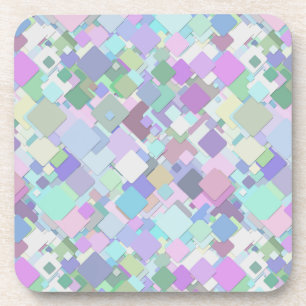 pastel squares coaster set