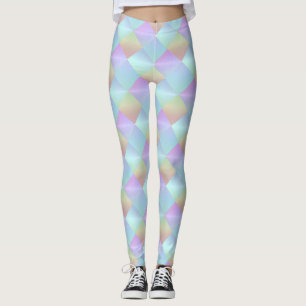 Pastel Squares Pattern Leggings