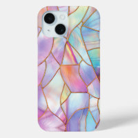 Pastel Stained Glass Gold Lines