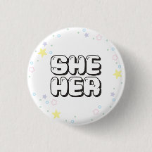 Pastel Star Confetti She/Her Pronouns