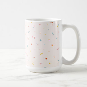 Pastel Star Pattern Coffee Mug