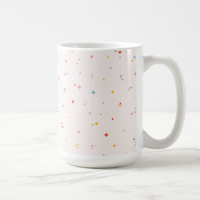 Pastel Star Pattern Coffee Mug (Right)