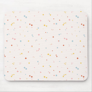 Pastel Star Pattern Mouse Pad