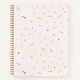 Pastel Star Pattern Notebook