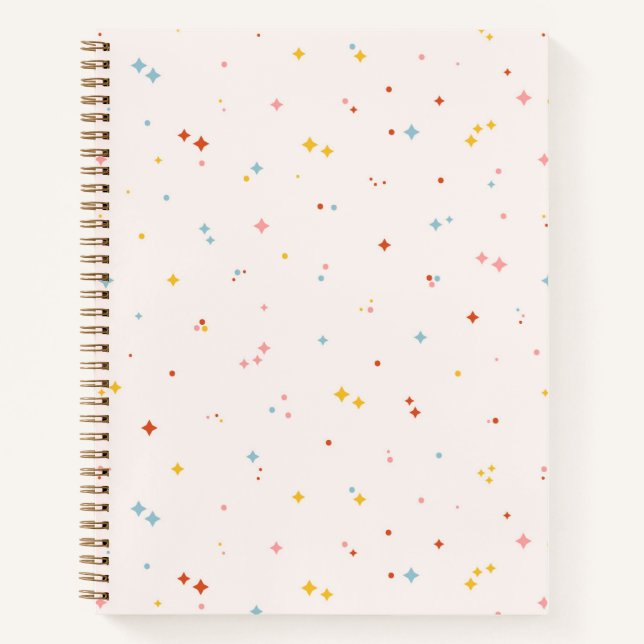 Pastel Star Pattern Notebook (Front)