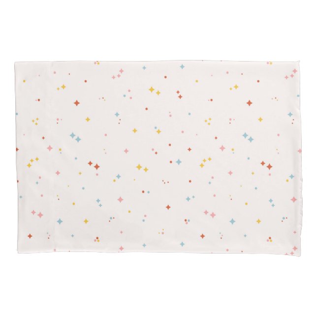 Pastel Star Pattern Pillowcase (Front-Left)