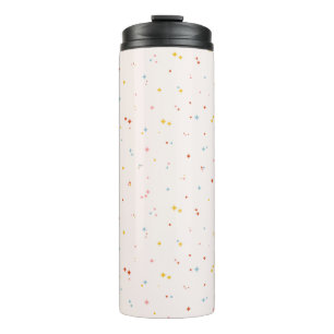 Pastel Star Pattern Thermal Tumbler