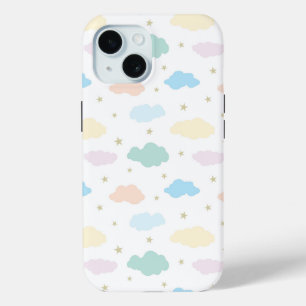 Pastel Stars & Clouds iPhone 15 Case