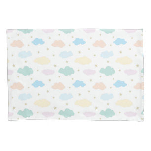 Pastel Stars & Clouds Pillowcase