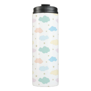 Pastel Stars & Clouds Thermal Tumbler
