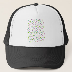 Pastel stars pattern trucker hat