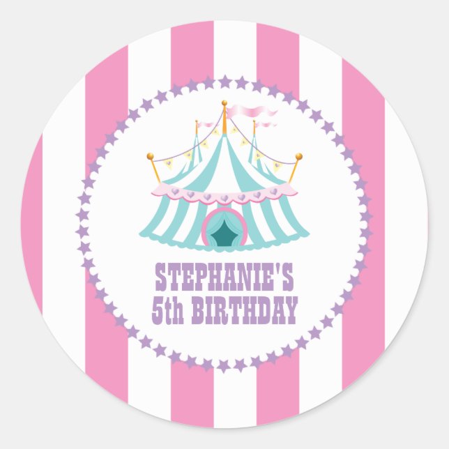 Pastel Stickers with Carnival Tent (Front)