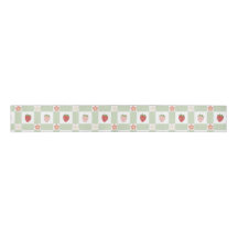 Pastel Strawberry Gingham – Cottagecore Gift Wrap