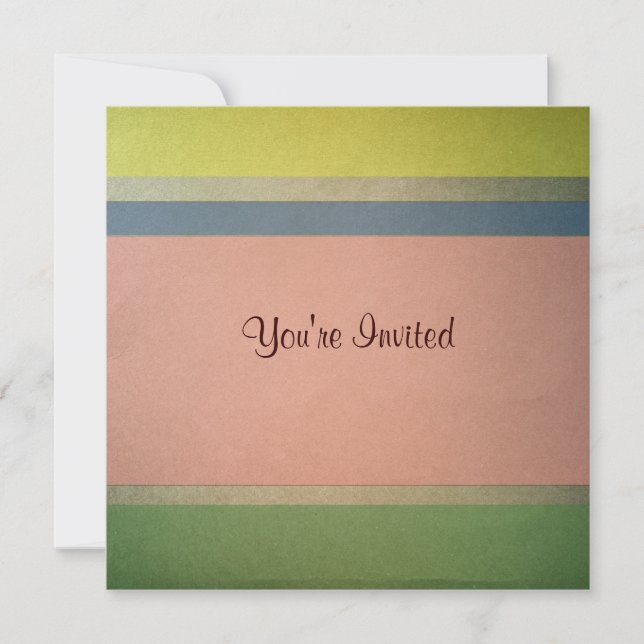 Pastel Stripe  Birthday Invitation (Front)