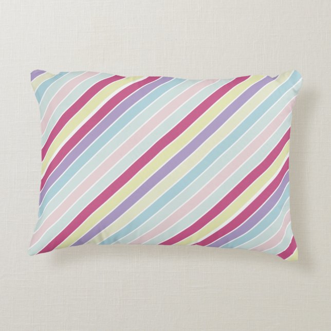 Pastel Stripe Decorative Cushion (Back)