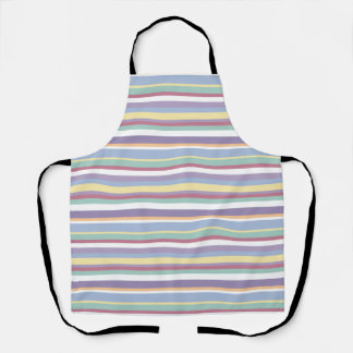Pastel Stripe Pattern Apron
