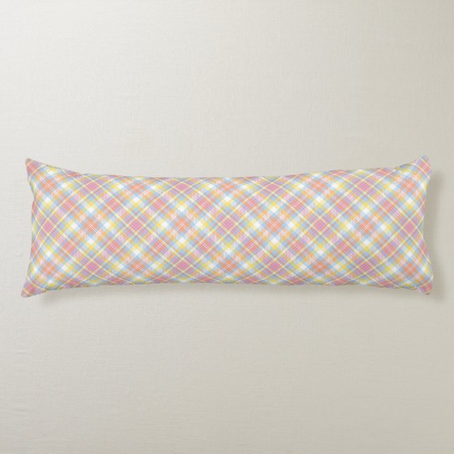 Pastel Stripe Plaid Body Cushion (Front)