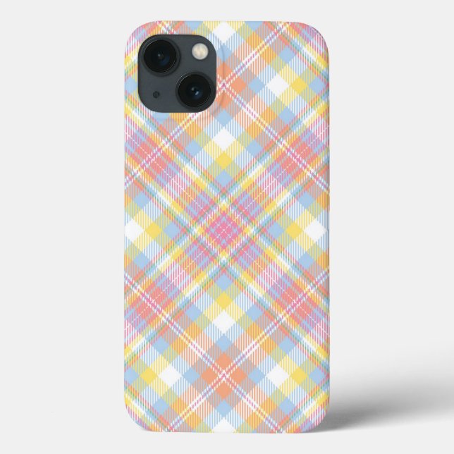 Pastel Stripe Plaid Case-Mate iPhone Case (Back)