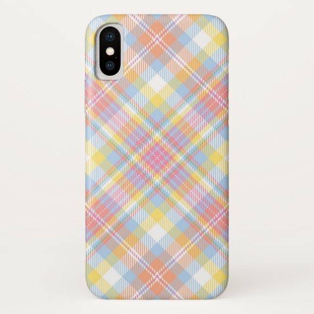 Pastel Stripe Plaid Case-Mate iPhone Case (Back)