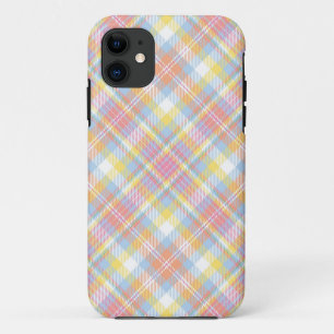 Pastel Stripe Plaid iPhone 11 Case