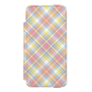 Pastel Stripe Plaid Incipio Watson™ iPhone 5 Wallet Case