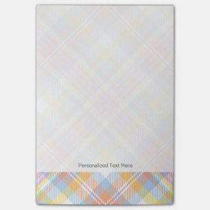Pastel Stripe Plaid Post-it Notes