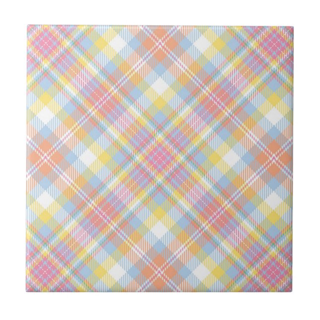 Pastel Stripe Plaid Tile (Front)