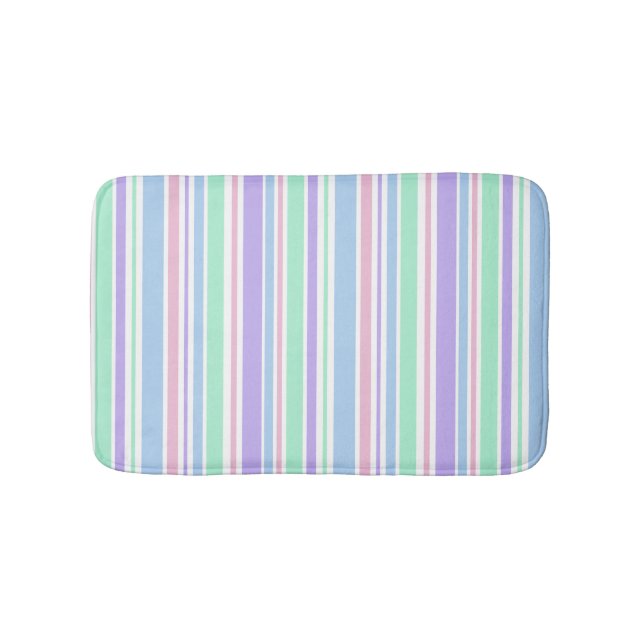 Pastel Stripes Bath Mat (Front)