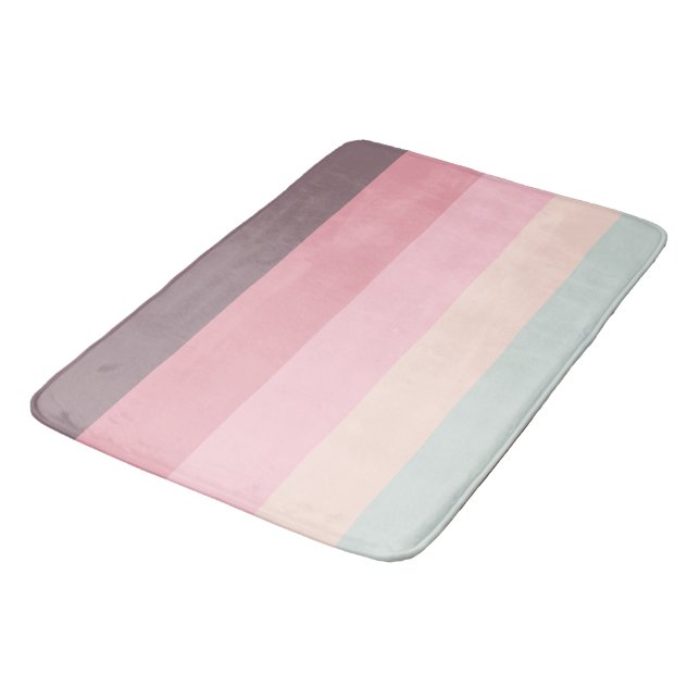 Pastel Stripes Bath Mat (Angled)