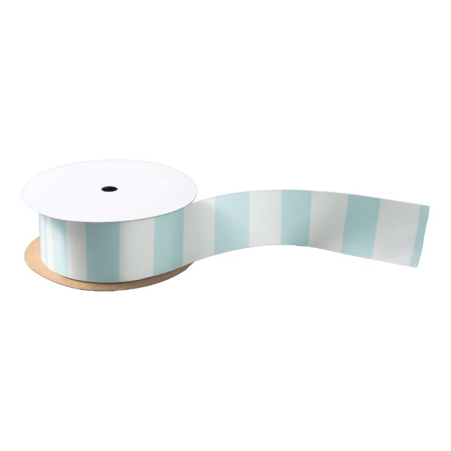 Pastel Stripes - Blue Satin Ribbon (Spool)