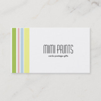 Pastel Stripes Business Card