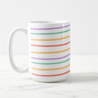 Pastel stripes. coffee mug