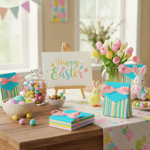 Pastel stripes favour box